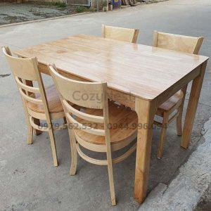 Bộ bàn ăn 4 ghế Monstar mặt gỗ – Mã BBA10