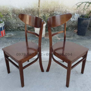 Ghế Panda mặt gỗ màu nâu tổng quan
