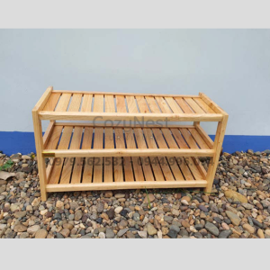 kệ giày dép 3 tầng rộng 80cm gỗ tự nhiên