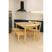 Bộ bàn ăn 2 ghế Panda và 1 ghế bench hiện đại