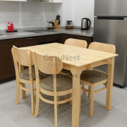 Bàn ăn 4 ghế Butter gỗ tự nhiên BBA04