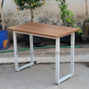 Bàn làm việc chân sắt chữ U gỗ MDF chống trầy phong cách hiện đại