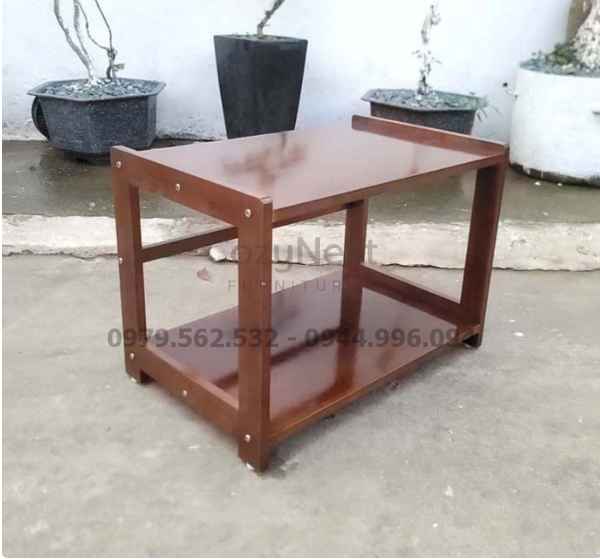 kệ lò vi sóng gỗ 2 tầng nhỏ gọn