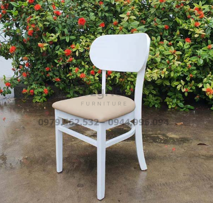 Ghế cafe Butter tông trắng hiện đại