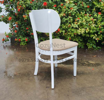 Ghế ăn Butter khung gỗ sáng