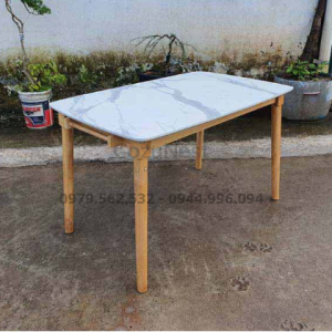 bàn ăn chân tròn 1m2 giả đá