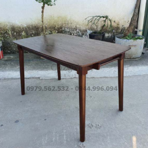 bàn ăn chân tròn 1m2 gỗ MDF