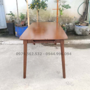 bàn ăn chân tròn gỗ tự nhiên 1m2