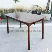 bàn ăn chân tròn gỗ tự nhiên 1m4
