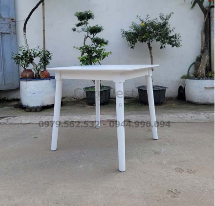 bàn ăn mặt vuông 80cm gỗ tự nhiên