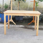 Bàn ăn chân vuông gỗ tự nhiên 1m6 tổng quan