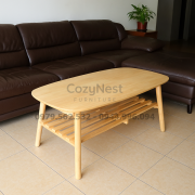 Bàn sofa 2 tầng gấp gọn bằng gỗ tự nhiên