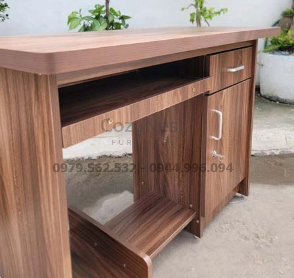 Bàn làm việc có tủ để đồ nhỏ gọn