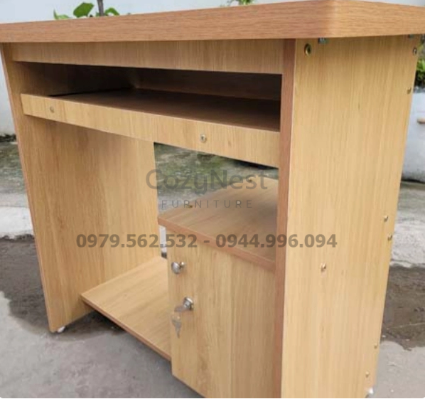 Bàn làm việc 80cm có ngăn bàn phím trượt tiện lợi