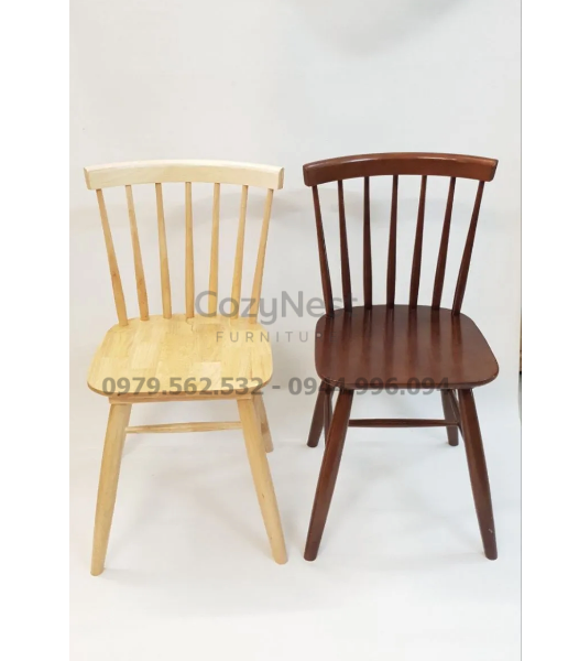 Ghế bàn ăn song tiện 7 nan gỗ tự nhiên