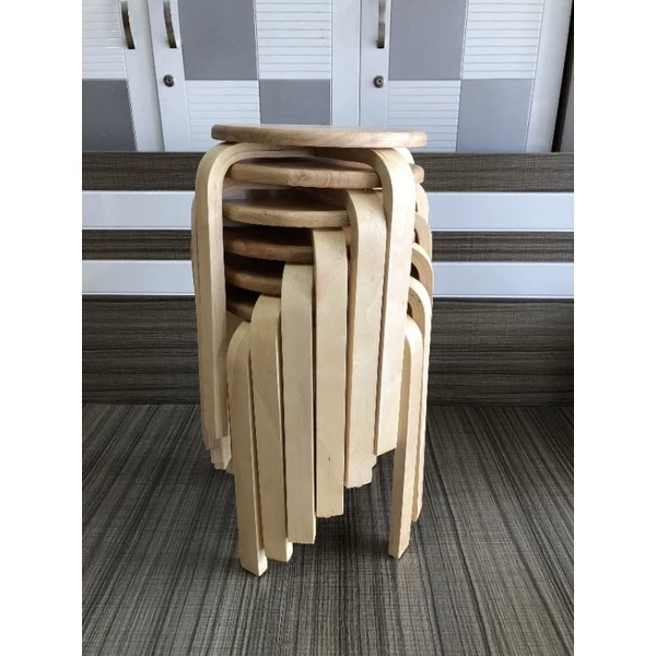 Bộ ghế đôn cong xếp chồng tiện lợi cho quán cà phê