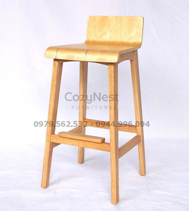 Ghế quầy bar gỗ tự nhiên bền đẹp