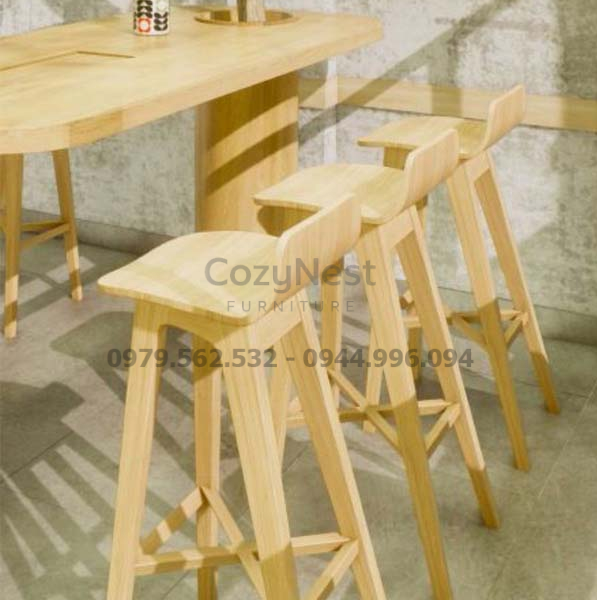 ghe-quay-bar-go-cozynest-4 Ghế bar gỗ cho quán cà phê
