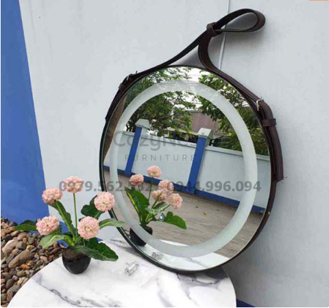 gương trang điểm treo tường có đèn led d40