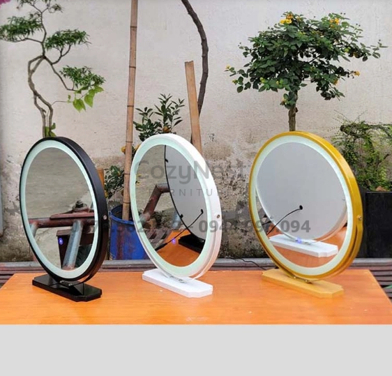 gương soi để bàn trang điểm xoay đa góc d45