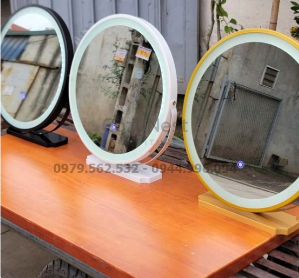 gương trang điểm để bàn có đèn led d45