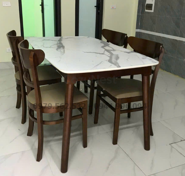 bộ bàn ghế ăn Panda thiết kế gọn đẹp