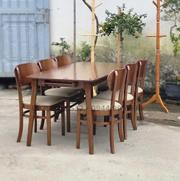 bàn ăn butter gỗ tự nhiên