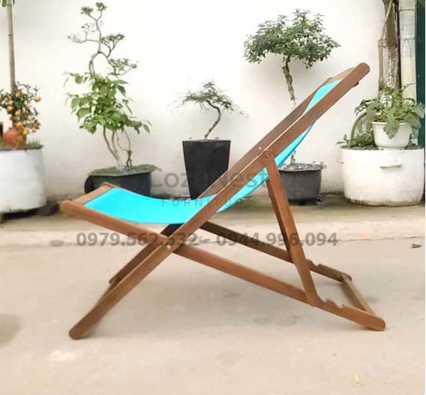 Ghế xếp gỗ tự nhiên ngoài trời