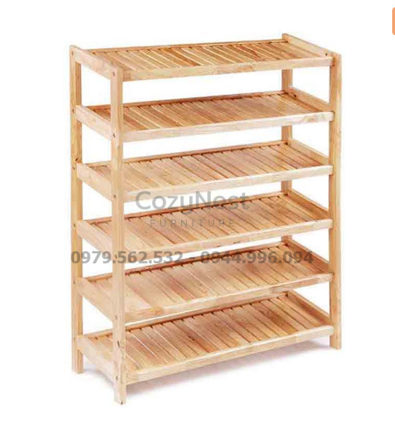 kệ để giày dép gỗ cao su chắc chắn