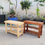 kệ giày ngồi màu gỗ tự nhiên đẹp tinh tế