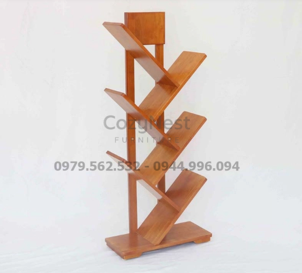 Kệ sách xương cá 6 tầng màu nâu