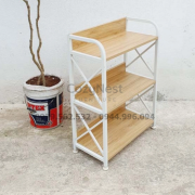 Kệ sách khung sắt gỗ melamin 3 tầng